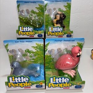 🦩 Fisher-Price Little People Animal Figures – NIP – 4 Piece Set 2016
